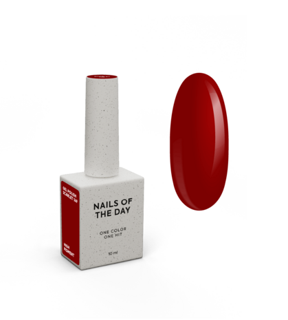 gelpolish van Nails Of The Day in de kleur 'Scarlett' - donker rode tint