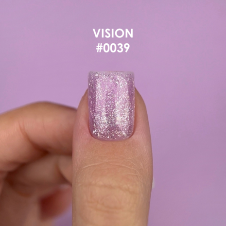 Builder gel van DNKa' in de kleur '0039 Vision' - paarse glitter tint